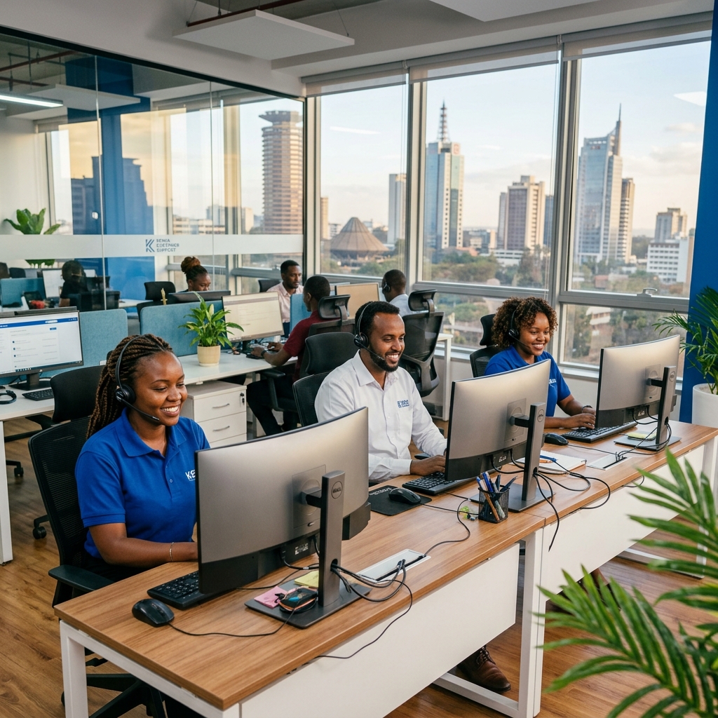 HostGuru Kenya support team in Nairobi office